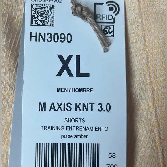 NWT Adidas XL Axis Knit 3.0 Aeroready Primegreen Pulse Amber Training Shorts - Picture 5 of 10